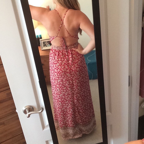 *SOLD* Red Patterned Maxi - Picture 2 of 4