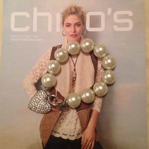 🌺Chico's pave' heart, pearl stretch bracelet 🌺