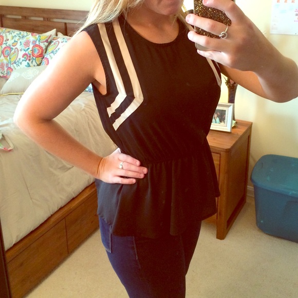 Black Peplum Top