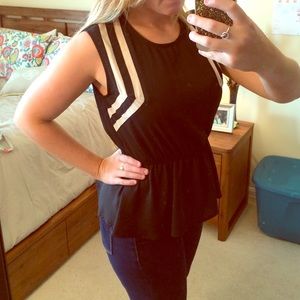 Black Peplum Top