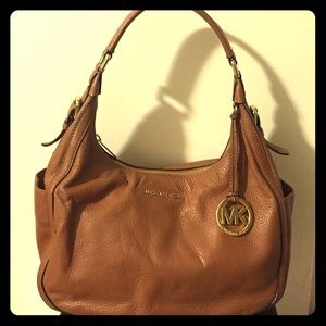 Brown leather Michael Kors shoulder bag