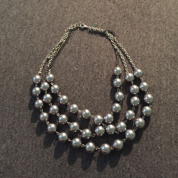 big silver pearl necklace
