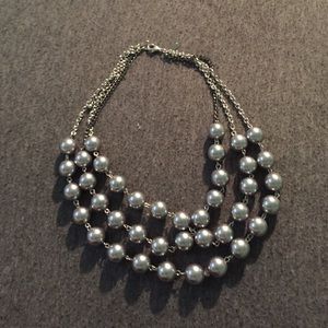 big silver pearl necklace