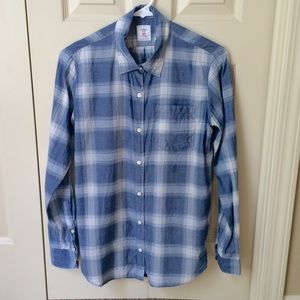 GAP boyfriend plaid shirt.