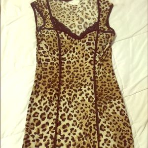 Super cute short leopard dress.