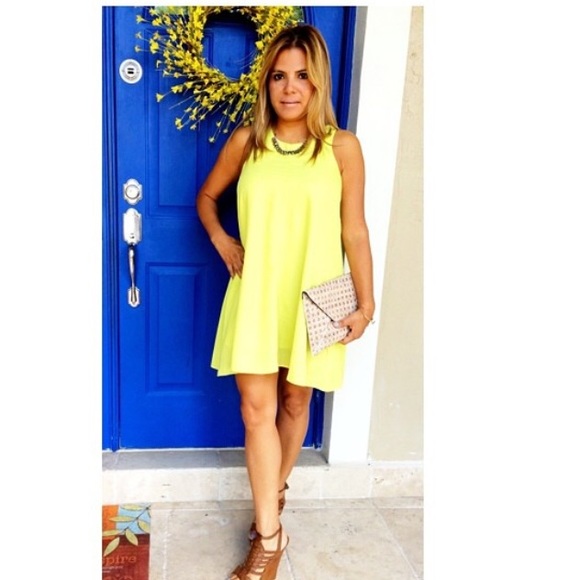 Green / Yellow cute simple dress !