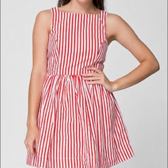 American apparel blue striped dress