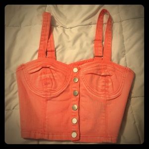 Button up crop top