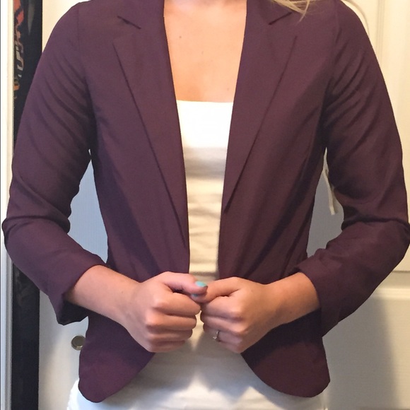 plum colored blazer