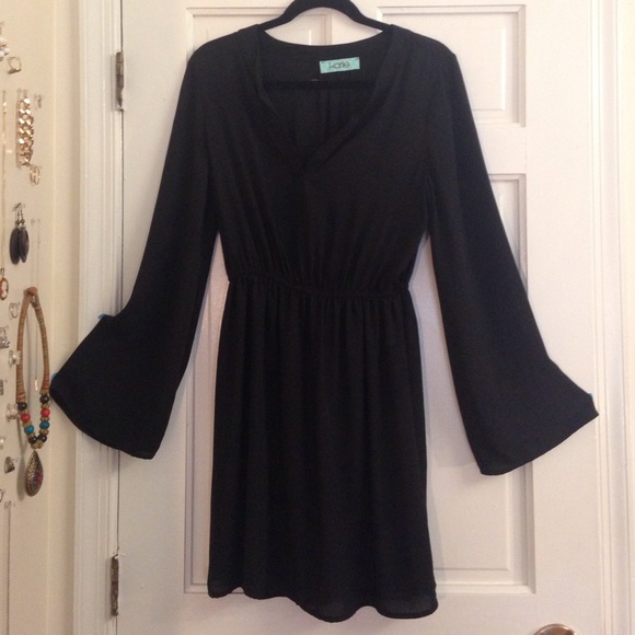 Black Chiffon Dress - Picture 1 of 4