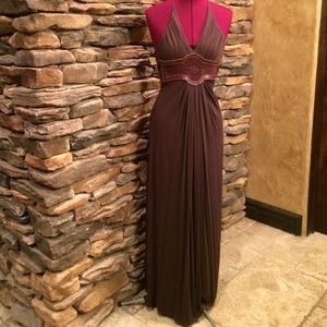 Long brown maxi dress for the fall🍁🍂