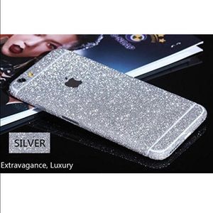 *SOLD* NEW SILVER GLITTER SKIN FOR IPHONE 6