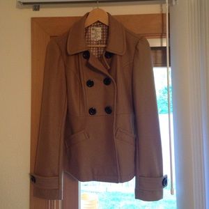 Camel colored pea coat