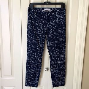 GAP slim cropped polka dot pants.