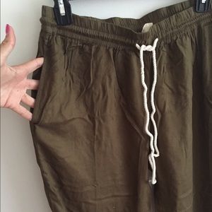 Olive green summer pants