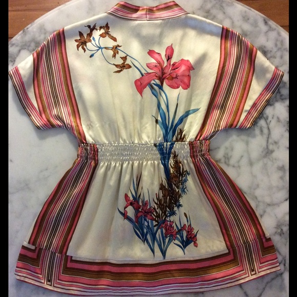 ❌SOLD❌ Anthropologie Yumi Kim Japanese Iris Kimono - Picture 3 of 4