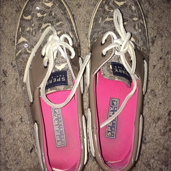 Sequin Leopard Topsider Sperry's