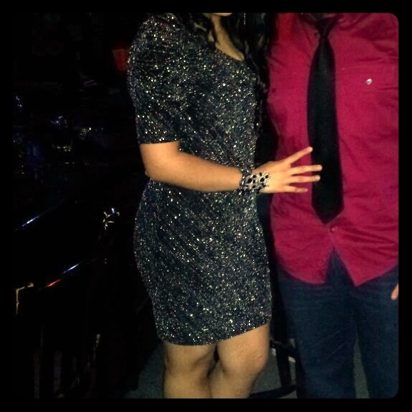 Black and silver party dress