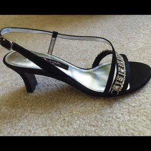 Black bedazzled heels