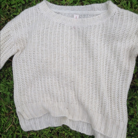 Fuzzy sparkly crop top