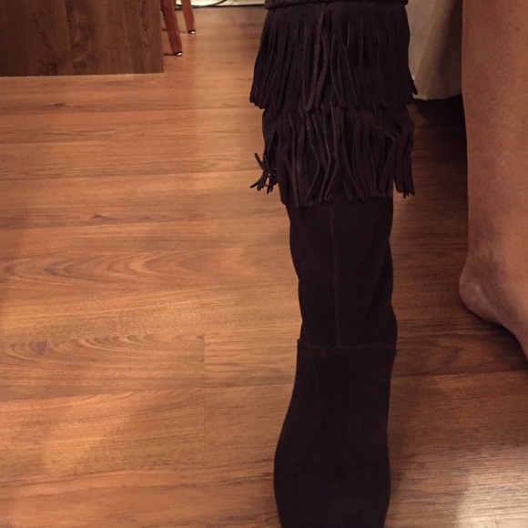 Dk Brown fringe boots