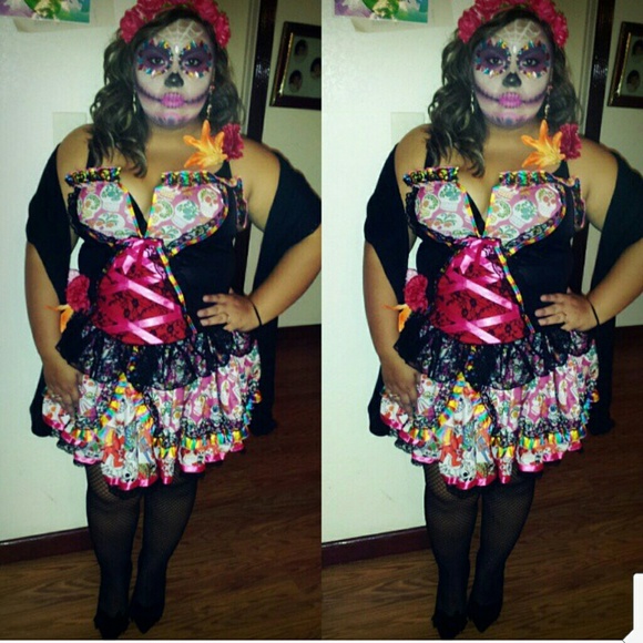 SOLD @Mer.  Day Of the Dead Costume