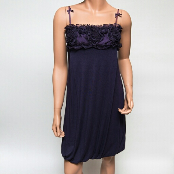 Siste's Italian Purple Dress with Bubble Hem - Picture 1 of 4
