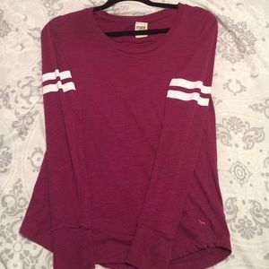 Maroon long sleeve Pink VS shirt