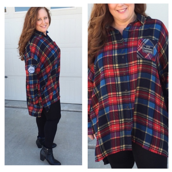 PLUS oversized plaid tunic - Picture 2 of 2