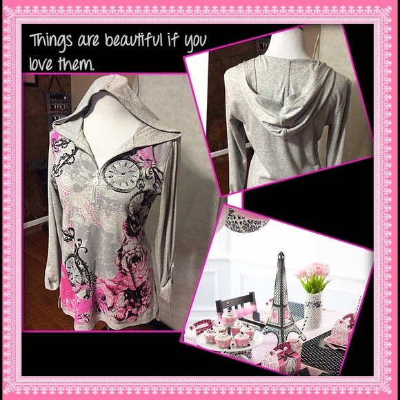 🆕🌸Sport Half-Zip Embellished Hoodie🌸