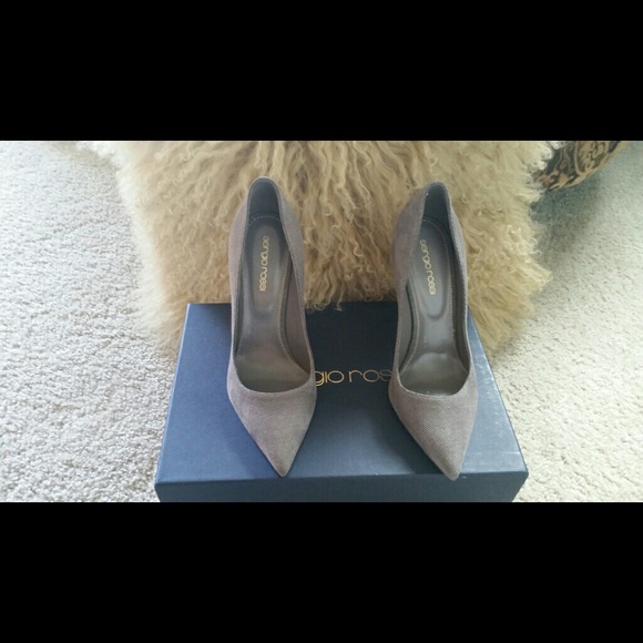 Sergio Rossi Grey Kalika Pumps - Picture 2 of 5
