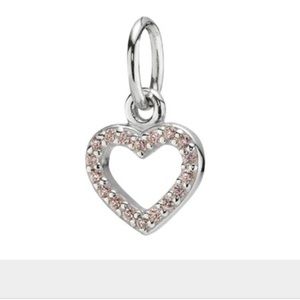 Pandora Heat Charm with pink stones
