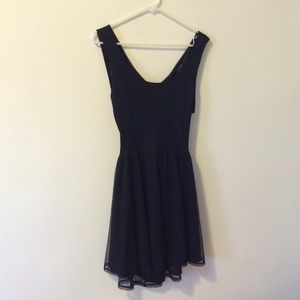 Forever 21 Polka Dot Tulle Cutout Back Dress