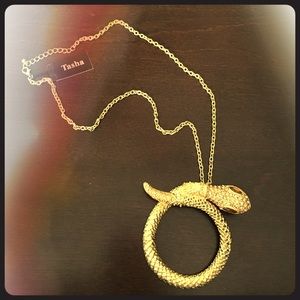 Tasha Gold Snake Necklace
