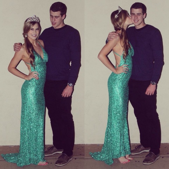 Scala sequin formal prom or homecoming dress gown