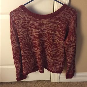 Blu Pepper Red Open Back Sweater with Bows