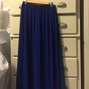 Blue maxi skirt