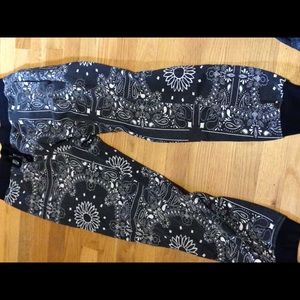 Black bandana joggers