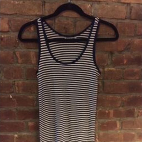 Michael Stars navy and white striped tank top
