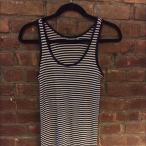 Michael Stars navy and white striped tank top