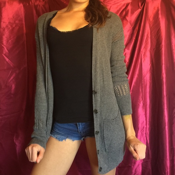 American Eagle Outfitters Sweaters - American eagle outfitters gray cardigan sweater