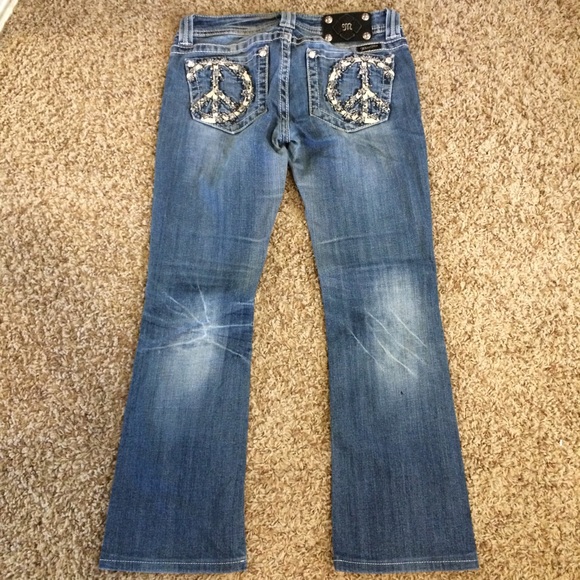 Size 28 peace sign Miss Me's