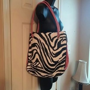 Zebra print purse