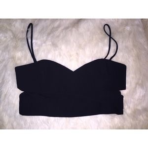 black criss-crossed black top