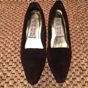 Brown Suede Shoes. Size 7.   2" heels.