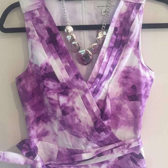 BUNDLED! Banana Republic watercolor purple dress! - Picture 2 of 3