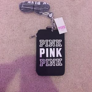 Victoria Secret PINK lanyard w/ card holder