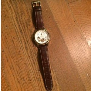 Men's Leather Strap Fossil Watch