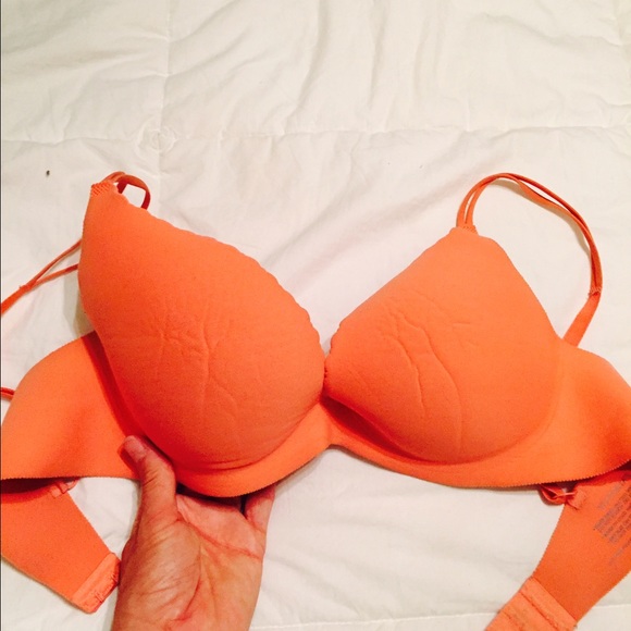 Peach colored bra