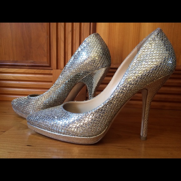Jimmy Choo champagne glitter pumps size 39